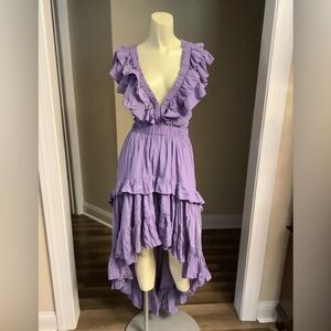 DO+BE Lavender High Low Ruffle Dress